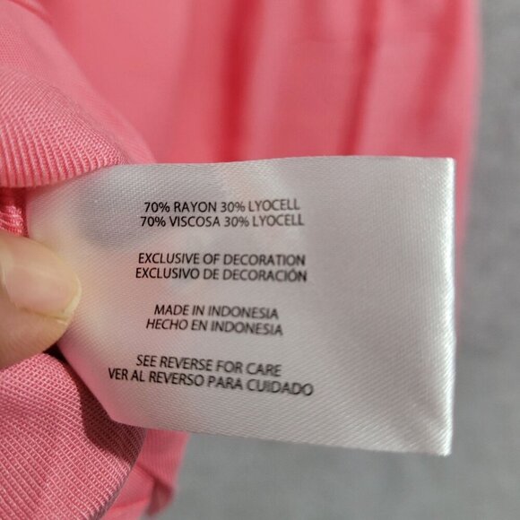 NEW Gap Womens XL Pink Short-Sleeve Collared Top Lightweight Rayon & Lyocell - Picture 4 of 7